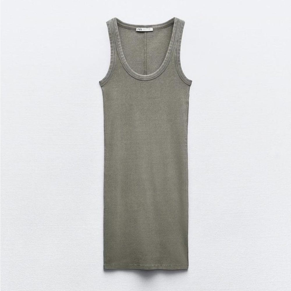 Zara “Washed” Ribbed Dress